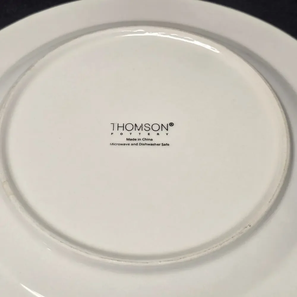 Thomson Hampton Seashell Starfish Embossed 3D Pattern Dinner & Dessert Plate Set